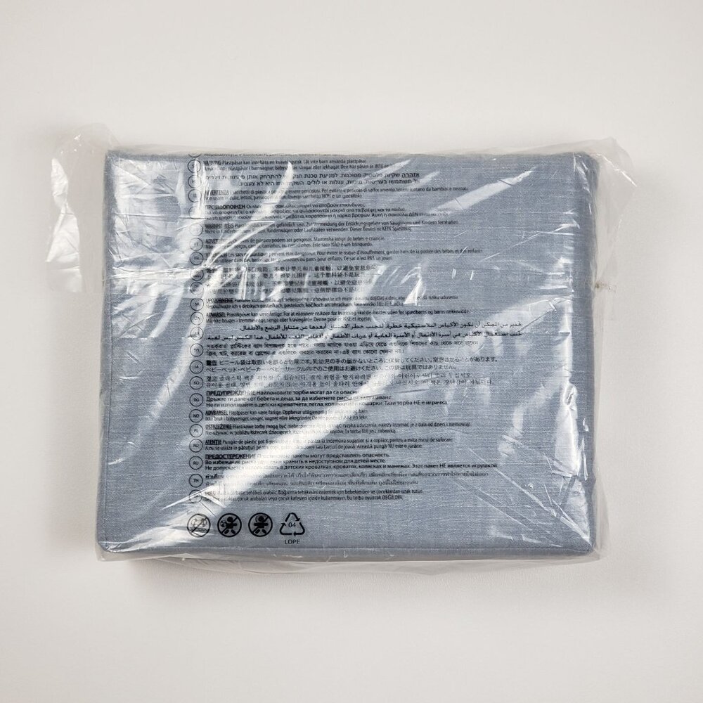 Ralph Lauren Workshirt Chambray King Flat Sheet Blue Luxury Bedding, 114"x108" - Picture 16 of 16